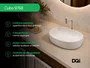Cuba Pia Cerâmica Branca 51x39 de Apoio para Banheiro Lavabo Formato Orgânico