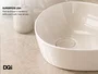 Cuba Pia Cerâmica Branca 55x39 de Apoio para Banheiro Lavabo Formato Orgânico