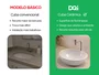 Cuba de Apoio para Banheiro Lavabo Design Orgânico Cerâmica Branca 34x26