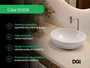 Cuba de Apoio para Banheiro Lavabo Design Orgânico Cerâmica Branca 34x26