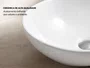 Cuba de Apoio para Banheiro Lavabo Design Orgânico Cerâmica Branca 34x26