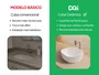 Cuba Pia de Apoio Orgânica para Banheiro e Lavabo em Cerâmica Branca 38x38cm
