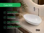 Cuba de Apoio para Banheiro Lavabo Design Oval Cerâmica Branca 59x39
