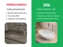 Cuba de Apoio para Banheiro Lavabo Design Oval Cerâmica Branca 59x39