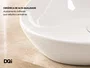 Cuba de Apoio para Banheiro Lavabo Design Oval Cerâmica Branca 59x39