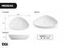 Cuba de Apoio para Banheiro Lavabo Design Oval Branco Fosco 59x39cm