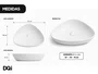 Cuba Pia de Apoio para Banheiro Lavabo  Design Oval Branco Fosco 67x44cm