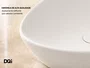 Cuba Pia de Apoio para Banheiro Lavabo  Design Oval Branco Fosco 67x44cm