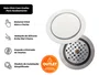 Ralo Redondo Embutido Click Inteligente Em Aço Inox Polido 15cm (Outlet)