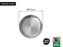 Sabonete Anti-Odor Em Aço Inox Escovado Ø7,7cm | Elimina Cheiros de Alho, Cebola e Peixe