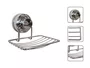 Saboneteira Inox Com Ventosa Para Banheiro Lavabo Área De Serviço