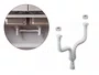 Sifão Sanfonado Universal Branco Duplo Longo 86cm para Cuba Dupla e Escorredor