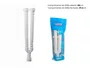 Sifão Sanfonado Universal Branco Duplo Longo 86cm para Cuba Dupla e Escorredor