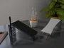 Suporte Para Celular/Tablet Com Porta Caneta Em Aço Inox Escovado