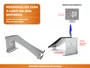 Suporte Para Celular/Tablet Com Porta Caneta Em Aço Inox Escovado