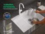 Tanque Cerâmico para Lavanderia com Torneira Extensível Branco 71x48cm