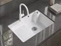 Tanque Cerâmico para Lavanderia com Torneira Extensível Branco 71x48cm
