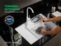 Tanque para Lavanderia em Cerâmica Branco 56x46cm com Torneira Extensível e Acessório