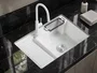 Tanque para Lavanderia em Cerâmica Branco 56x46cm com Torneira Extensível e Acessório