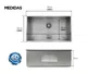 Tanque de Embutir Inox 65 Litros Pro para Lavanderia 70x40cm