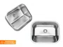 Tanque Monobloco Inox Acetinado 55x45cm Para Lavanderia Com Válvula De 3.1/2 (Outlet)