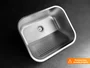 Tanque Monobloco Inox Acetinado 55x45cm Para Lavanderia Com Válvula De 3.1/2 (Outlet)