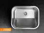 Tanque Monobloco Inox Acetinado 55x45cm Para Lavanderia Com Válvula De 3.1/2 (Outlet)