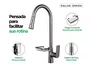 Torneira Monocomando Titânio Concept Extensível Com Porta Esponja Para Cozinha
