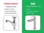 Torneira de Bancada Em Aço Inox Escovado Para Lavabo Banheiro 1/4 de Volta