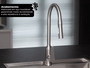 Torneira Monocomando Versatile Extensível Em Aço Inox 304 Escovado Bica Giratória e Arejador