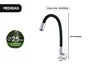 Torneira DQI de Parede Com Bica Flexível e Arejador Para Cozinha Área de Serviço Lavabo