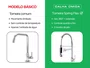 Torneira Gourmet Spring Flex Para Cozinha Cromada Monocomando