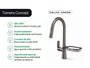 Torneira Monocomando Titânio Concept Extensível Com Porta Esponja Para Cozinha
