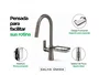Torneira Monocomando Titânio Concept Extensível Com Porta Esponja Para Cozinha