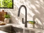 Torneira Monocomando Titânio Concept Extensível Com Porta Esponja Para Cozinha