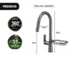 Torneira Monocomando Titânio Concept Extensível Com Porta Esponja Para Cozinha