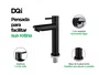 Torneira Aço Inox de Bancada Preta Para Banheiro e Lavabo Mobi DQI
