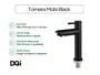 Torneira Aço Inox de Bancada Preta Para Banheiro e Lavabo Mobi DQI