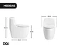 Vaso Sanitário Monobloco com Caixa Acoplada em Cerâmica Branco Soft Close