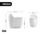 Vaso Sanitário Monobloco Branco Com Caixa Acoplada Formato Oval