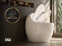 Vaso Sanitário Monobloco Branco Com Caixa Acoplada Formato Oval