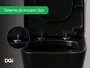 Vaso Sanitário Monobloco Cerâmica Preto com Caixa Acoplada