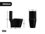 Vaso Sanitário Monobloco Cerâmica Preto com Caixa Acoplada