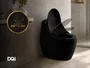 Vaso Sanitário Monobloco com Caixa Acoplada em Cerâmica Preto Soft Close