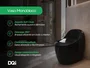 Vaso Sanitário Monobloco Preto Com Caixa Acoplada Formato Oval