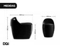 Vaso Sanitário Monobloco Preto Com Caixa Acoplada Formato Oval